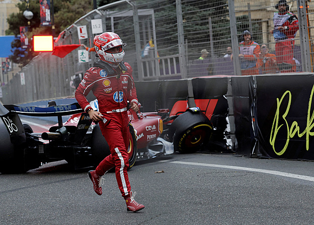 Piastri a Leclerc v Ázerbájdžánu havarovali, kvalifikaci vyhrál Verstappen