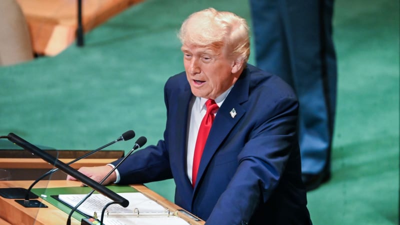 „Dvouocasé monstrum“ ničí Evropu, řekl Trump v OSN. Změnu klimatu označil za největší podvod