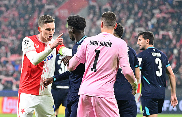 ONLINE: Slavia - Bilbao 0:0, šancí ubývá, v závěru půle se hra hodně kouskuje